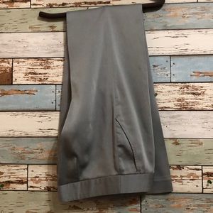 BCBG shiny satin grey dress pants